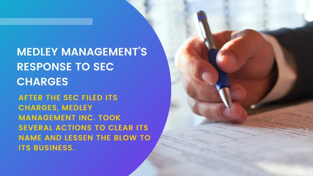 Medley Managements Response to SEC Charges